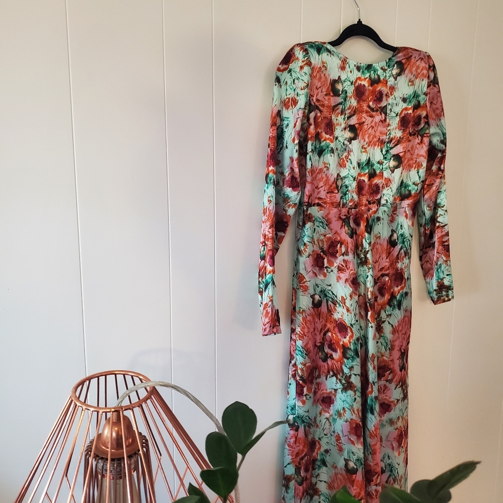 Handmade 1970s Floral Maxi Dress
